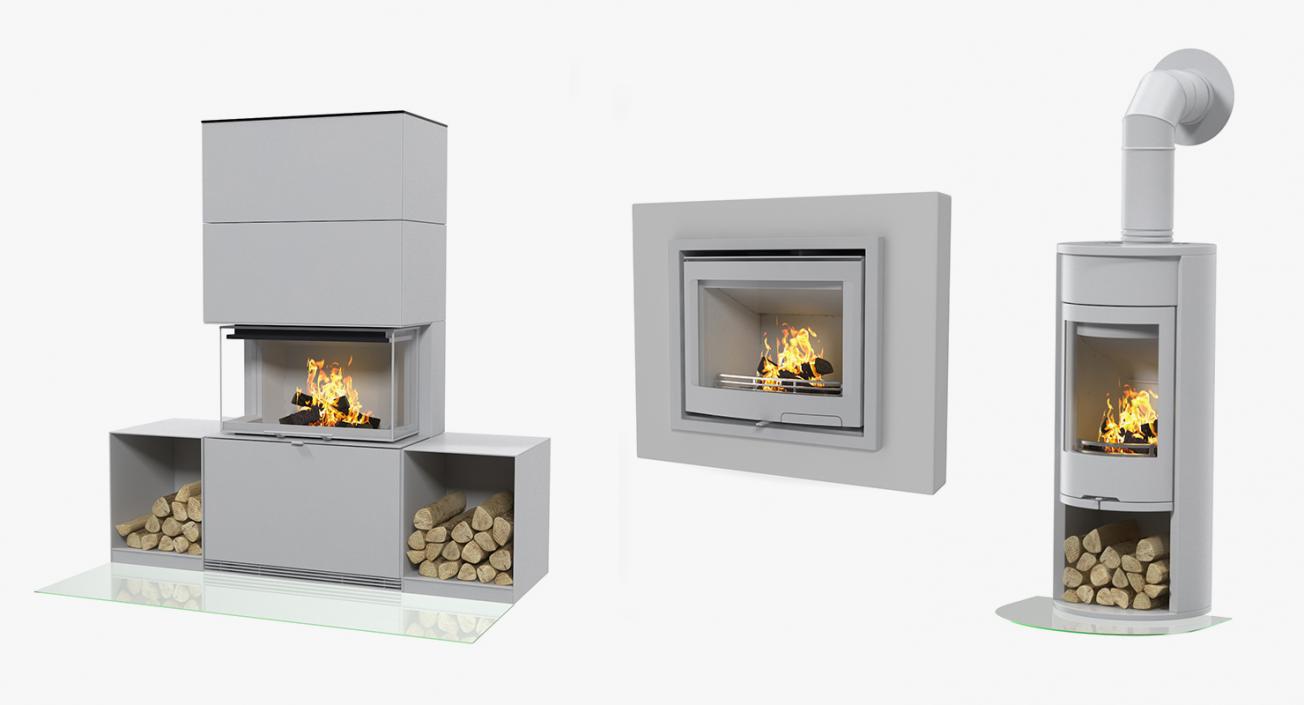 3D Fireplaces Collection 2 model