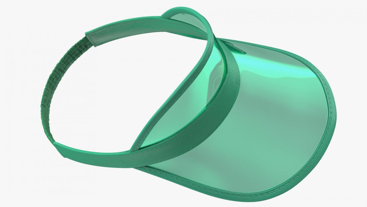 Clear Green Plastic Dealer Visor 3D