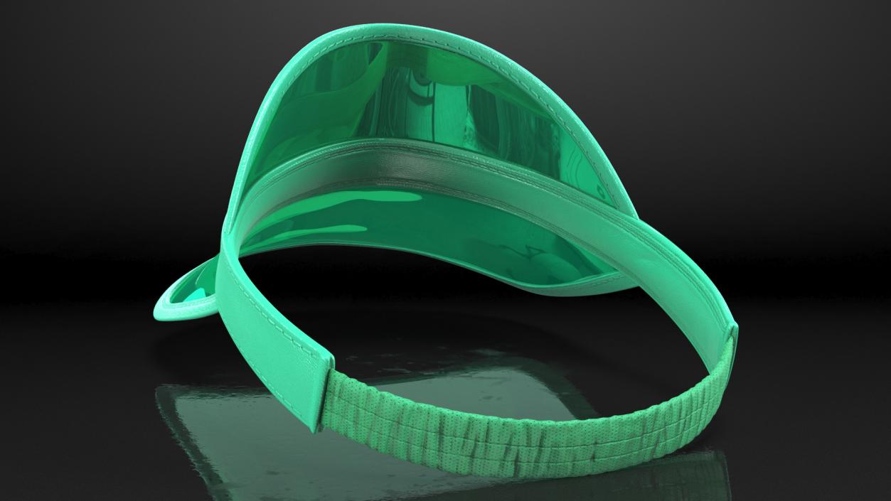 Clear Green Plastic Dealer Visor 3D