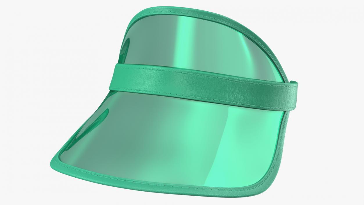 Clear Green Plastic Dealer Visor 3D