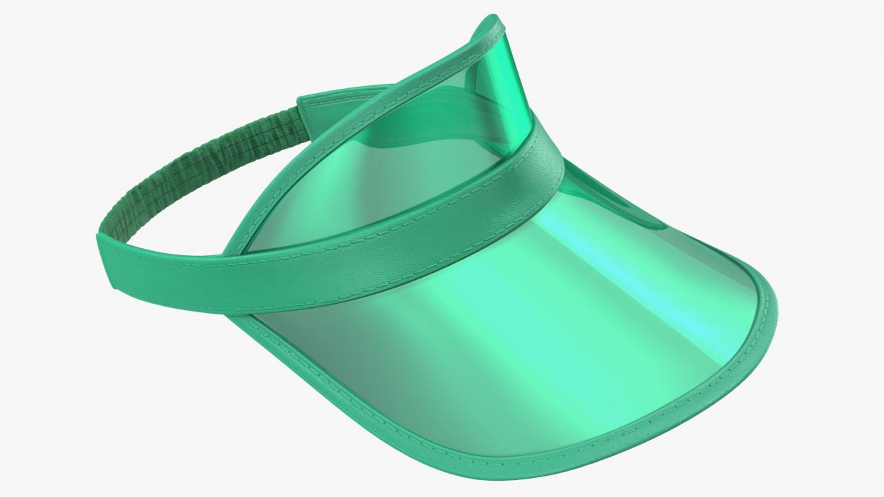 Clear Green Plastic Dealer Visor 3D