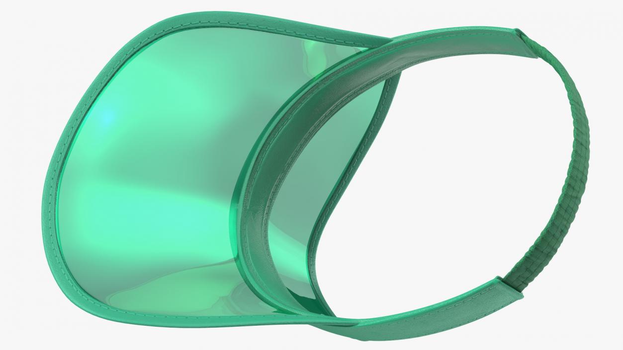 Clear Green Plastic Dealer Visor 3D