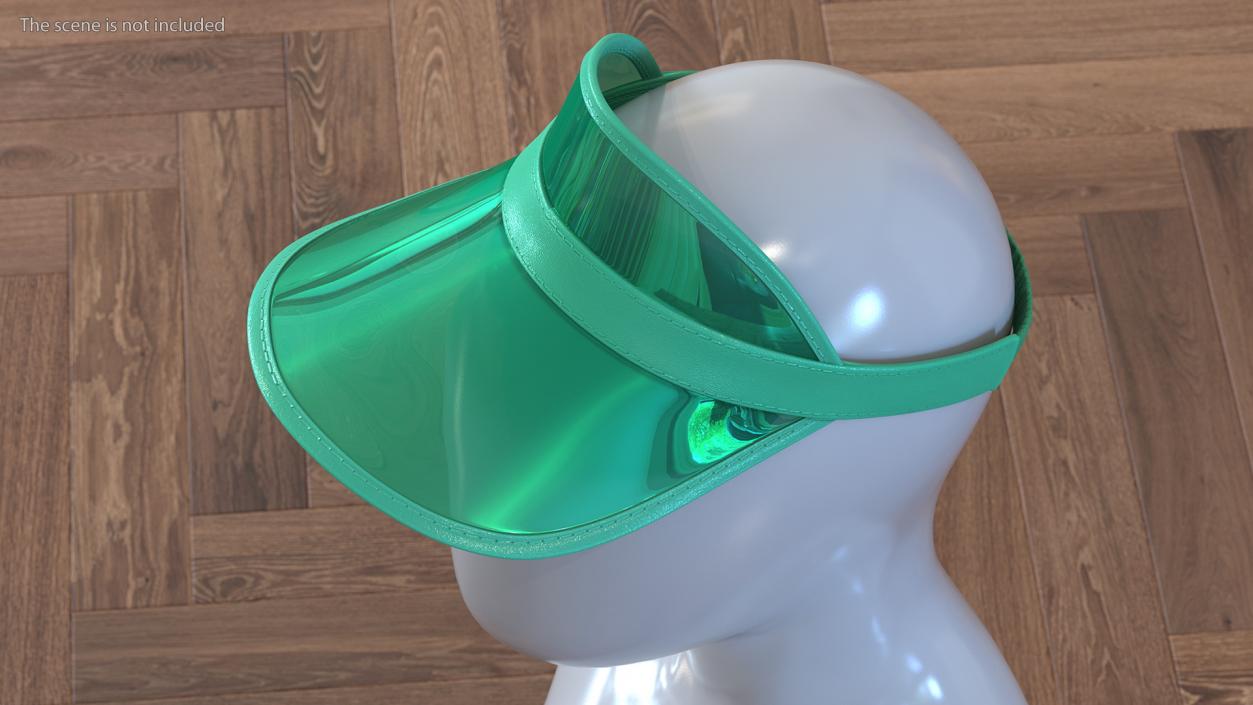 Clear Green Plastic Dealer Visor 3D