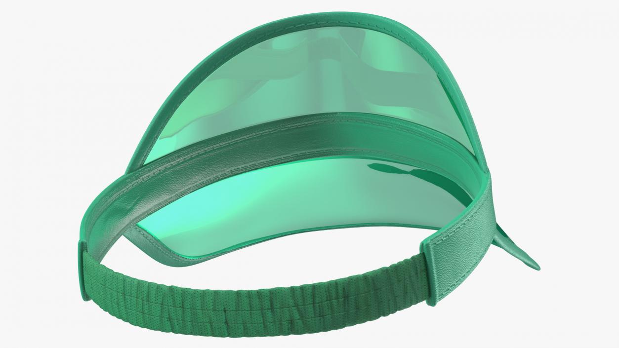 Clear Green Plastic Dealer Visor 3D