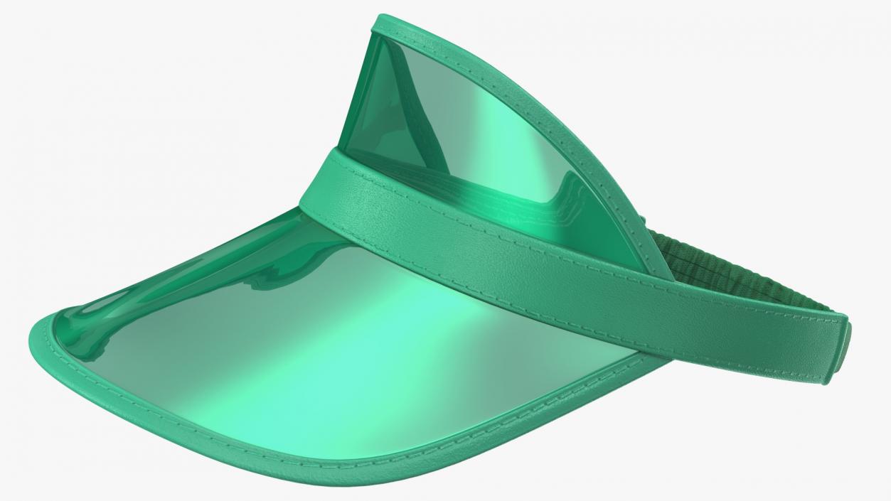 Clear Green Plastic Dealer Visor 3D