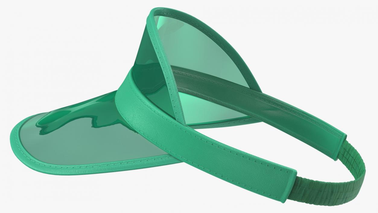 Clear Green Plastic Dealer Visor 3D