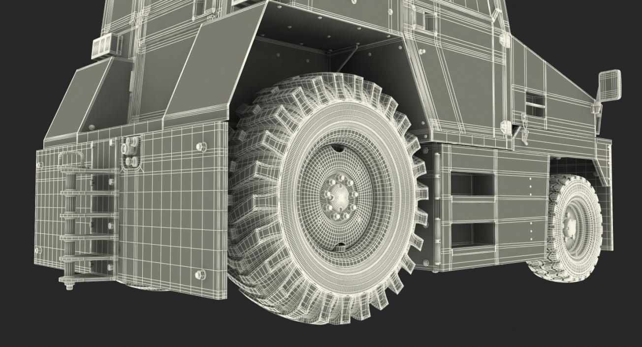 3D model Airport Tug Hallam HE50 Rigged