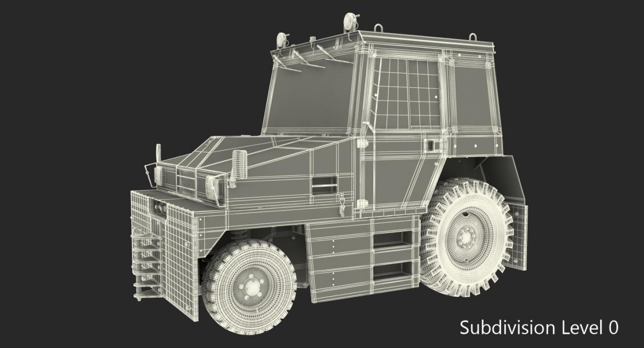 3D model Airport Tug Hallam HE50 Rigged