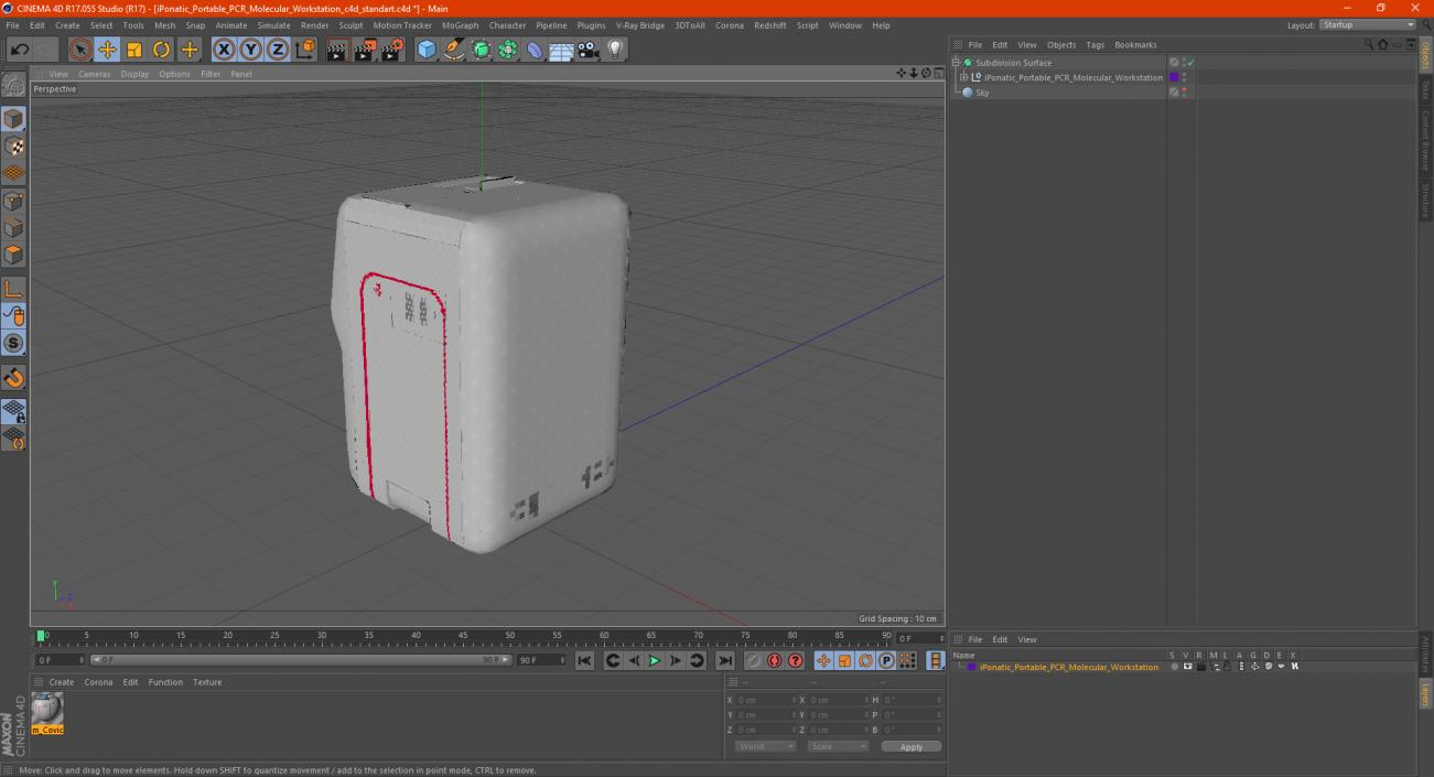 3D iPonatic Portable PCR Molecular Workstation model