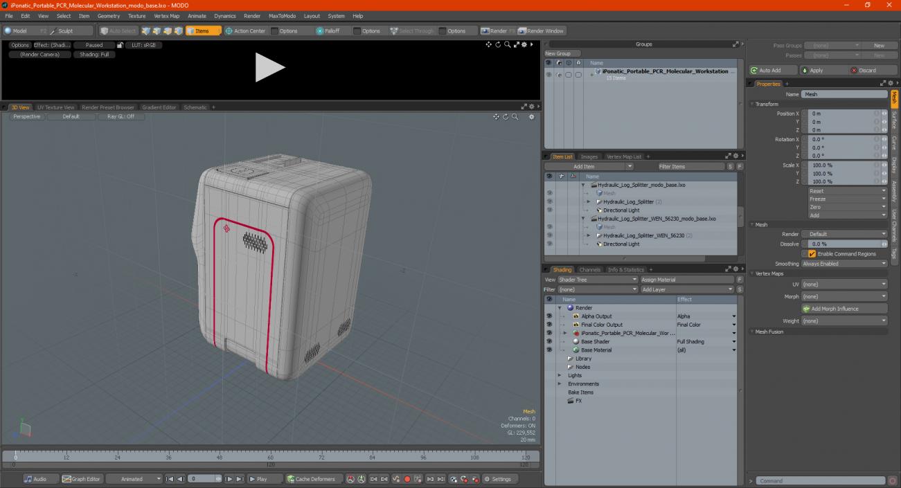 3D iPonatic Portable PCR Molecular Workstation model