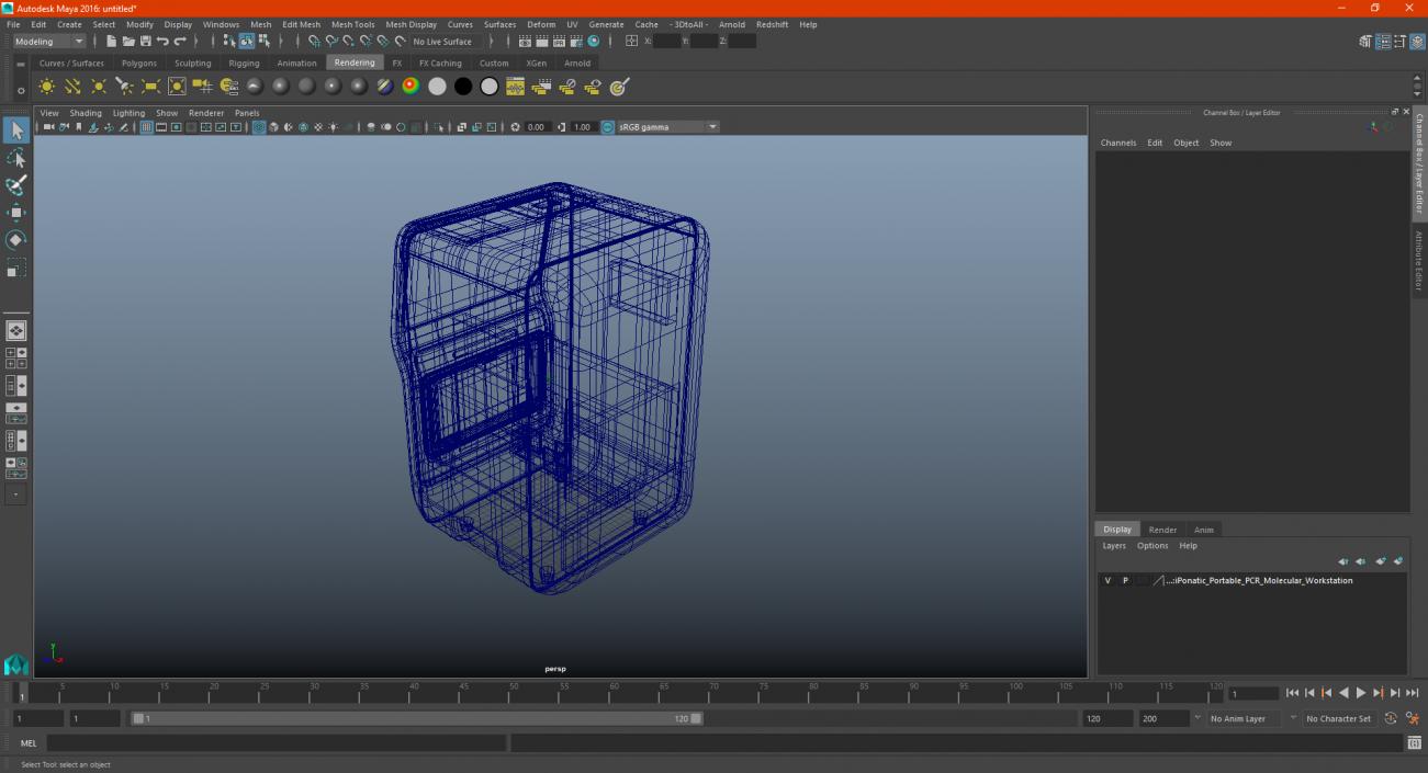 3D iPonatic Portable PCR Molecular Workstation model