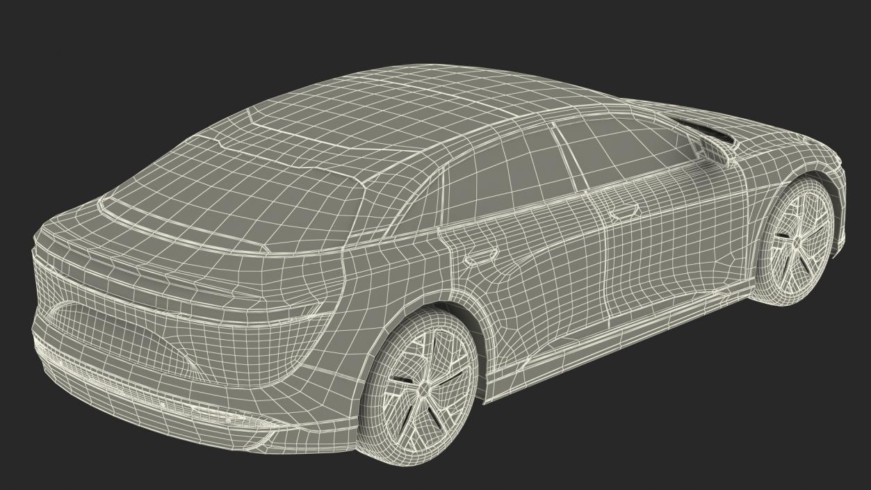 3D model Electric Luxury Sedan Exterior Only