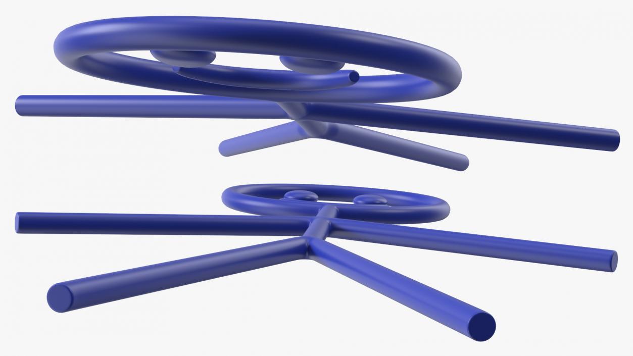 3D Stick Figure Blue Rigged for Cinema 4D model