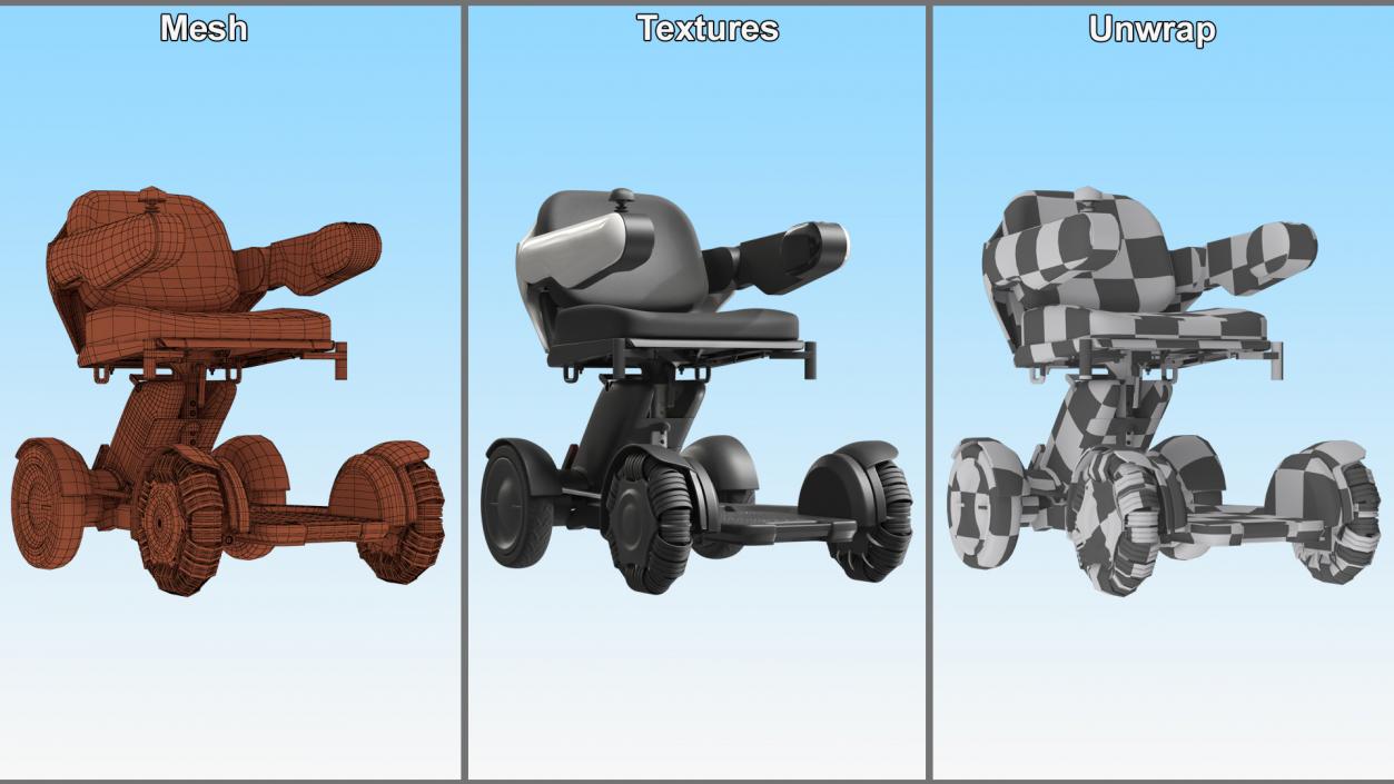 3D Mobility Scooter Rigged model