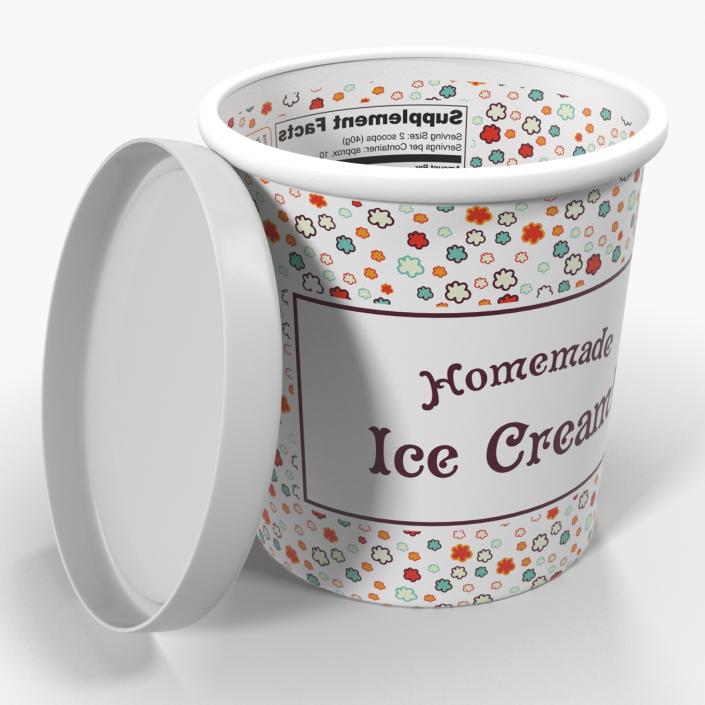 Ice Cream Pint Container 3D model