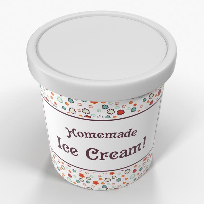 Ice Cream Pint Container 3D model