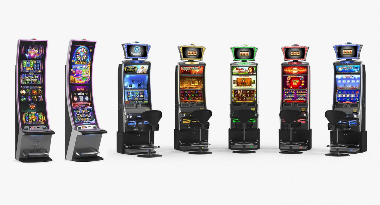 3D Casino Slot Machines Collection 3 model