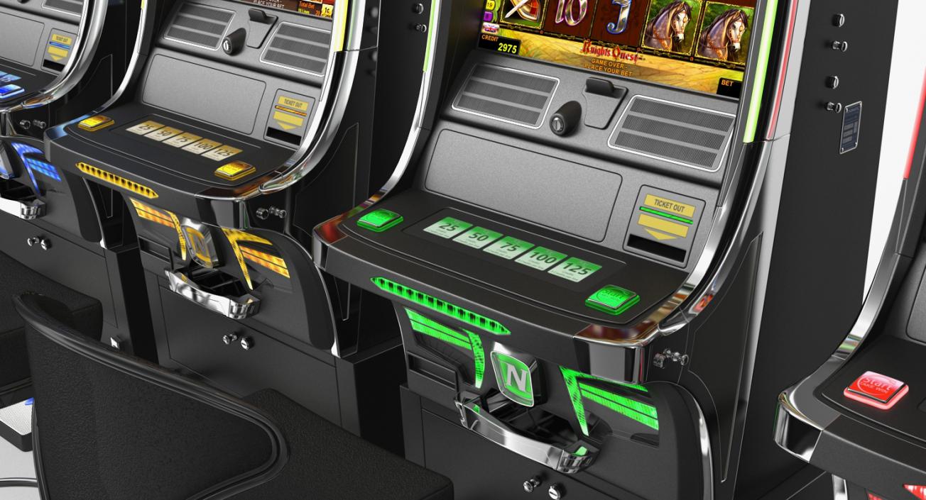 3D Casino Slot Machines Collection 3 model