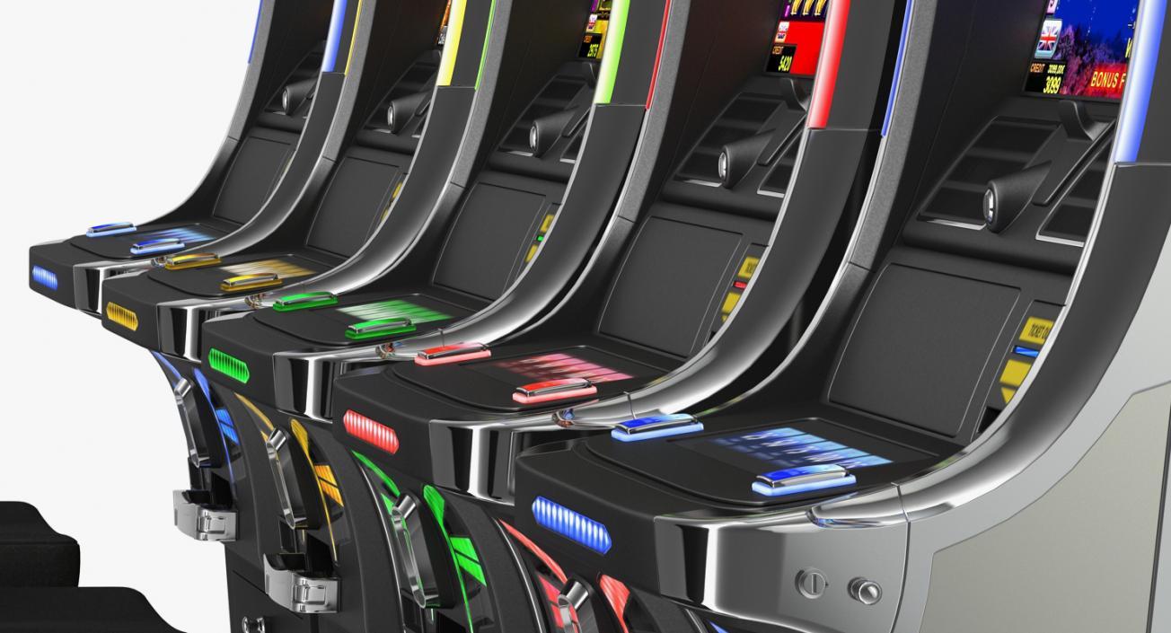 3D Casino Slot Machines Collection 3 model