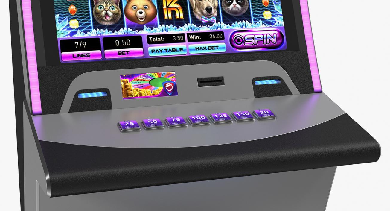 3D Casino Slot Machines Collection 3 model