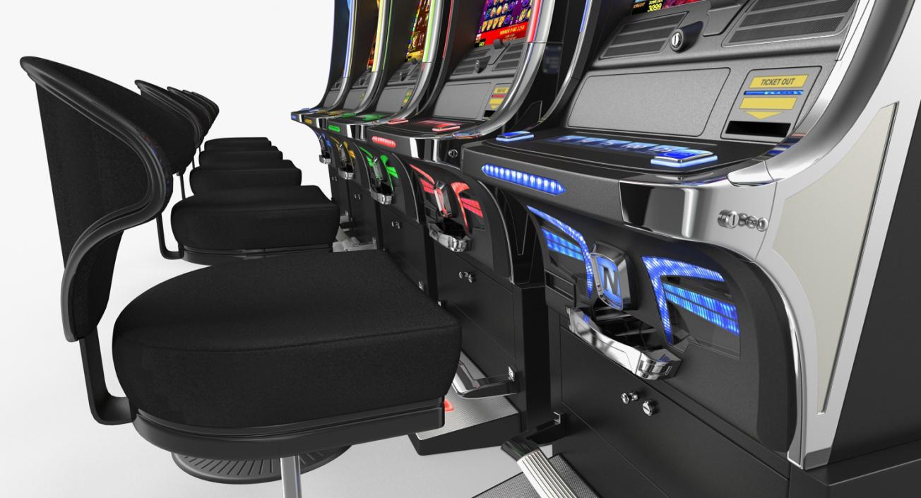 3D Casino Slot Machines Collection 3 model