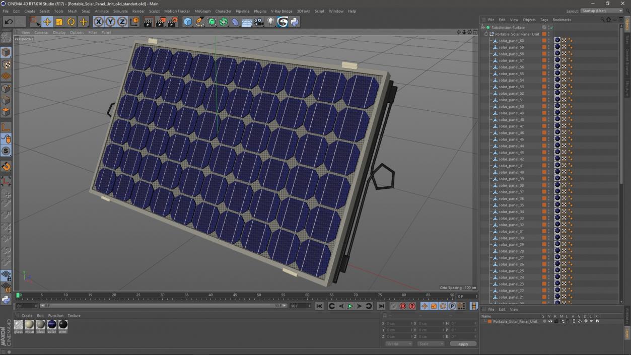 3D model Portable Solar Panel Unit