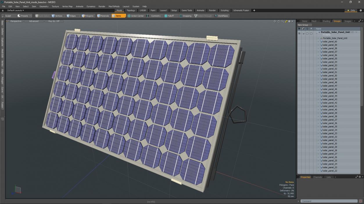 3D model Portable Solar Panel Unit