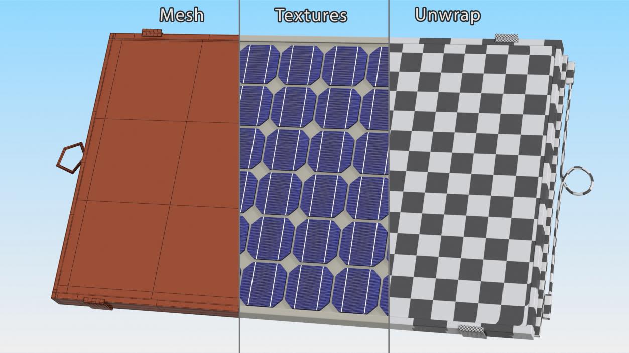 3D model Portable Solar Panel Unit