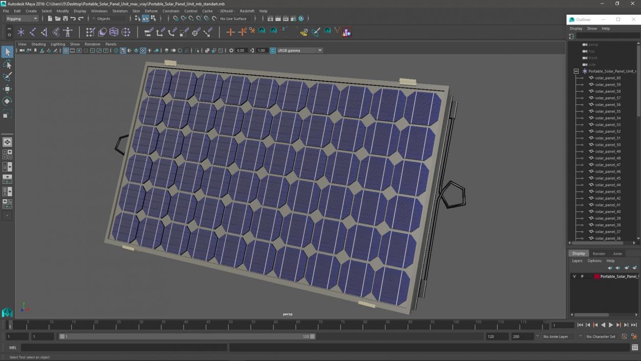 3D model Portable Solar Panel Unit