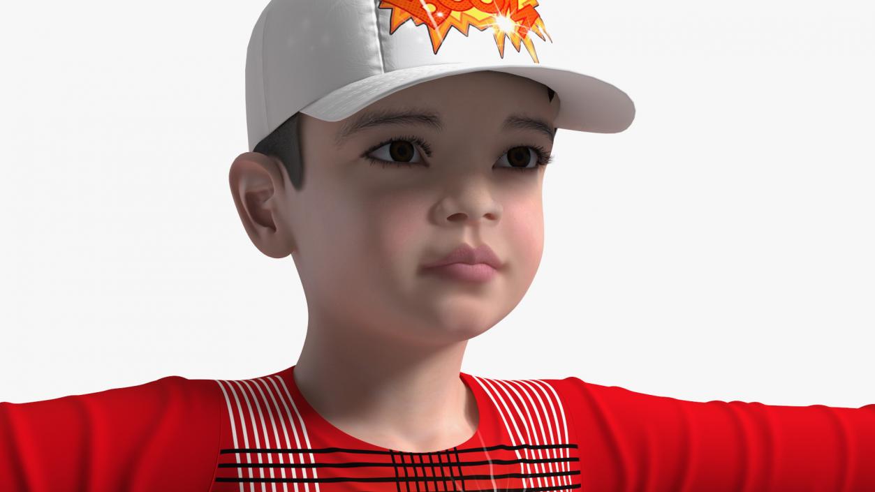 Asian Child Boy Street Style Rigged for Cinema 4D 3D model