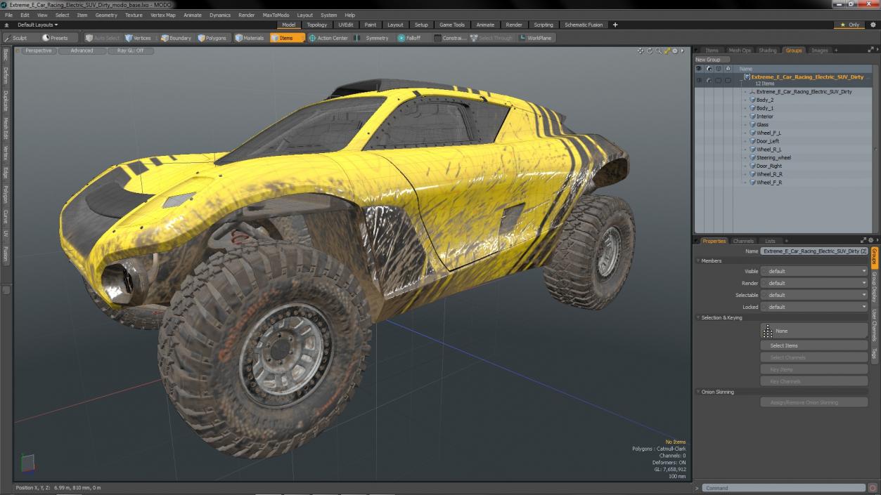 Extreme E Car Racing Electric SUV Dirty 3D model