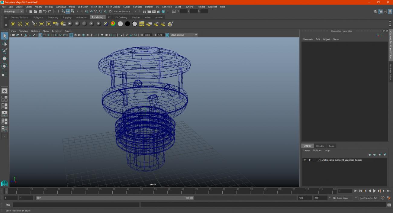 3D Ultrasonic Ambient Weather Sensor model