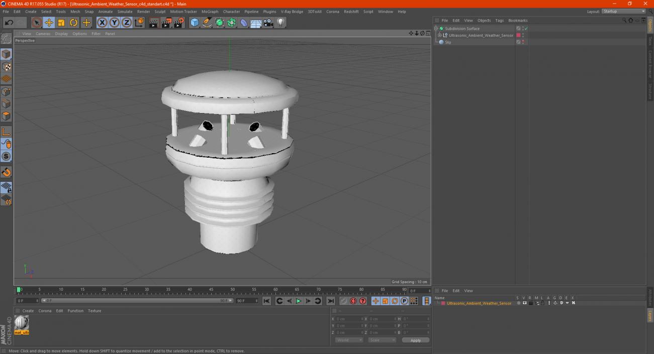 3D Ultrasonic Ambient Weather Sensor model