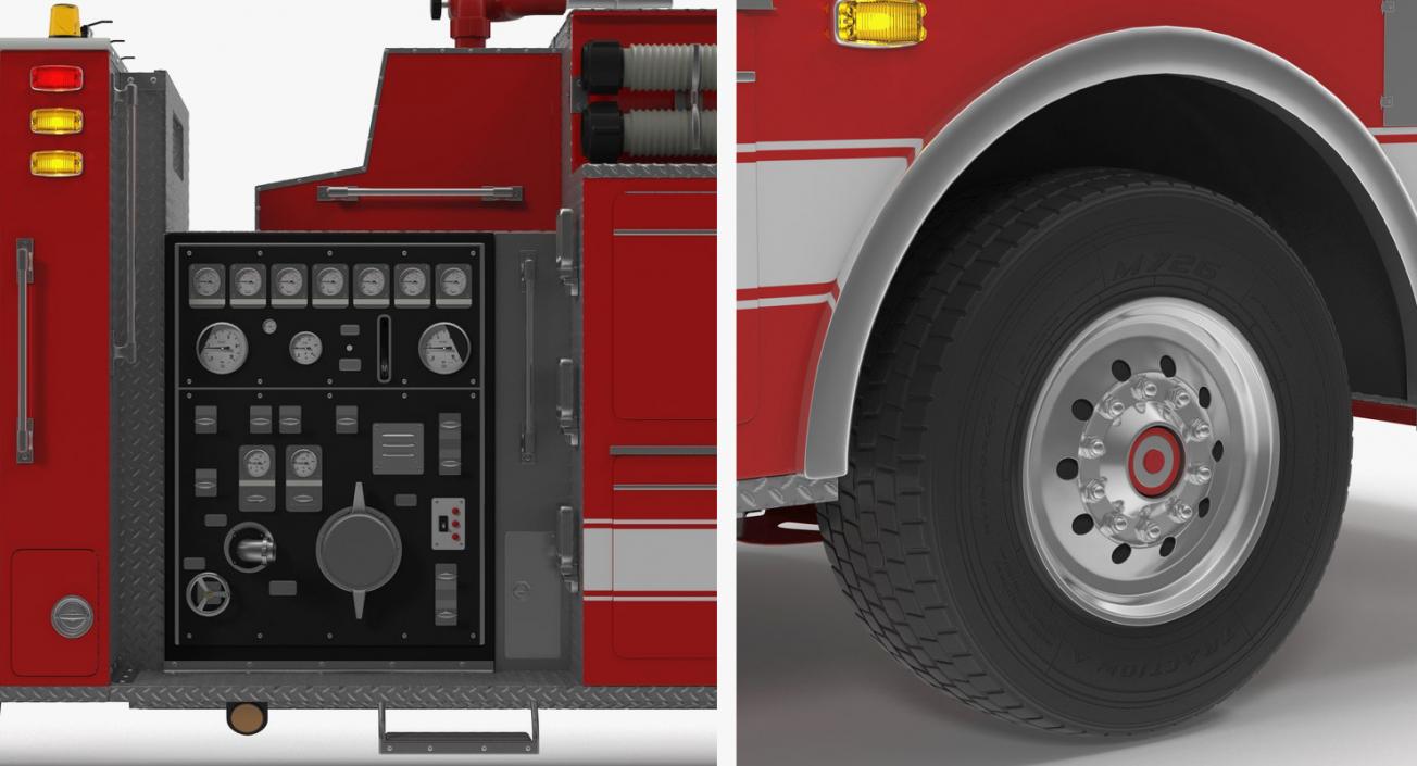 Fire Trucks 3D Models Collection 4 3D model