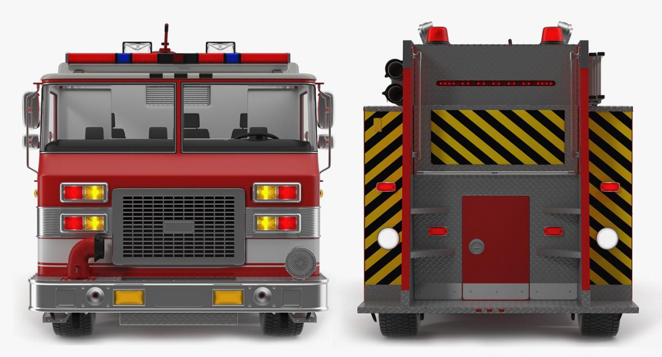 Fire Trucks 3D Models Collection 4 3D model