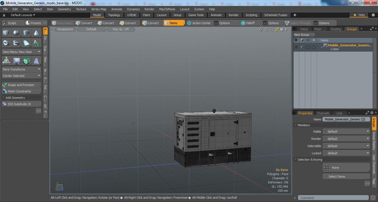 Mobile Generator Generic 3D model