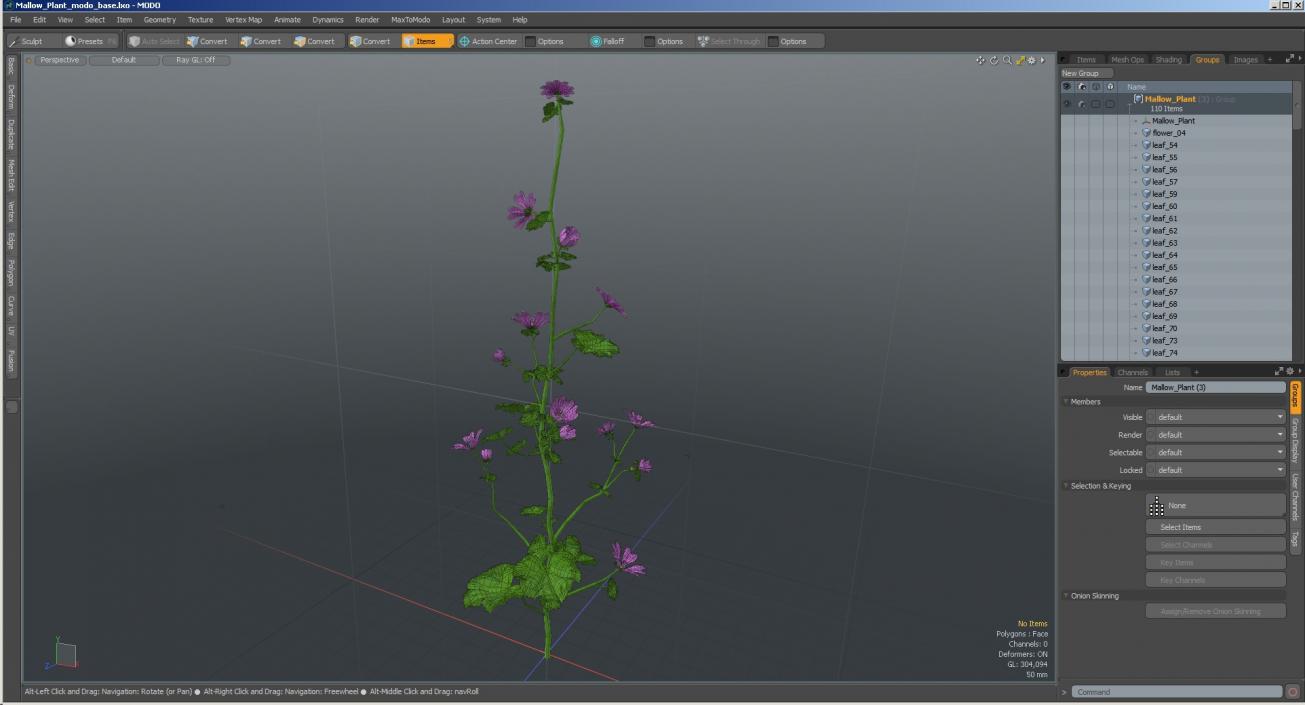 Mallow Plant 3D