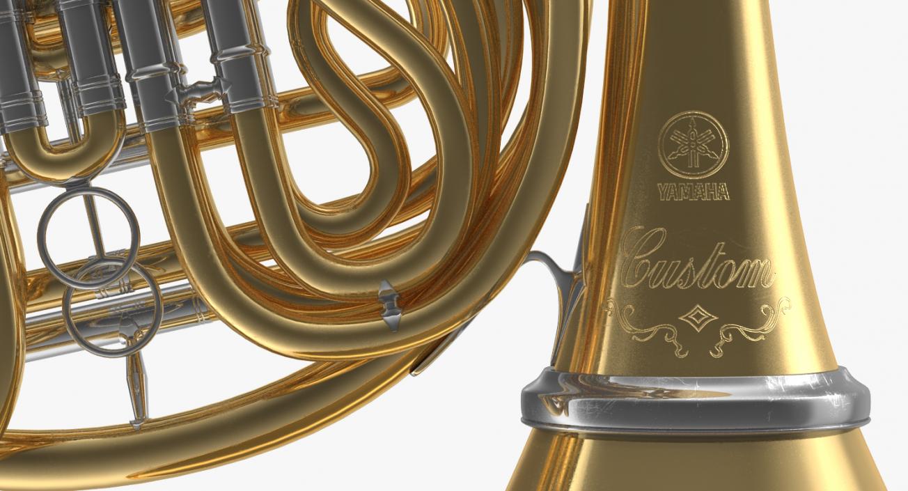 3D Double French Horn model