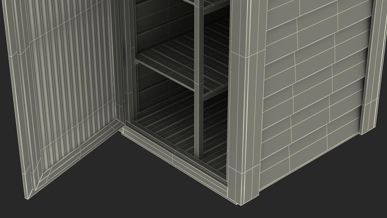 Vertical Utility Shed Tool Storage Unit 3D model