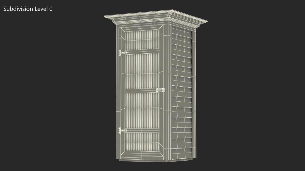 Vertical Utility Shed Tool Storage Unit 3D model