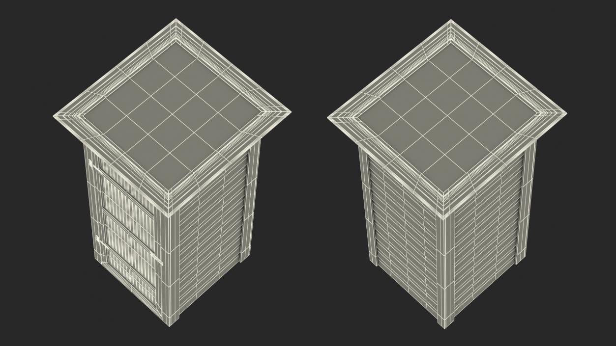 Vertical Utility Shed Tool Storage Unit 3D model