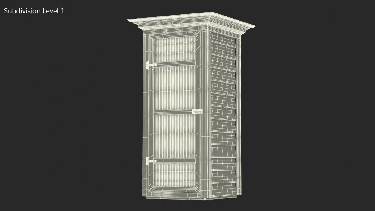 Vertical Utility Shed Tool Storage Unit 3D model