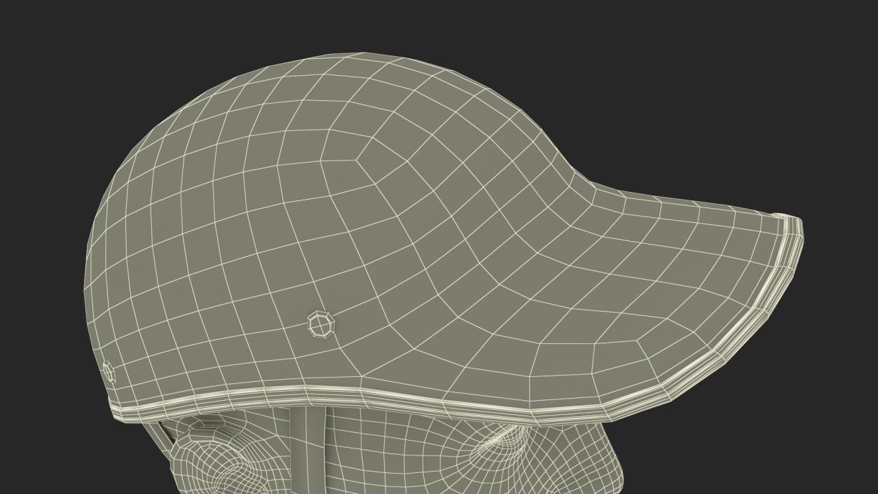 Plastic Baseball Cap Safety Helmet on Mannequin 3D