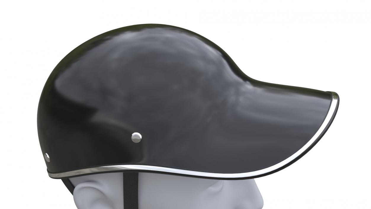 Plastic Baseball Cap Safety Helmet on Mannequin 3D