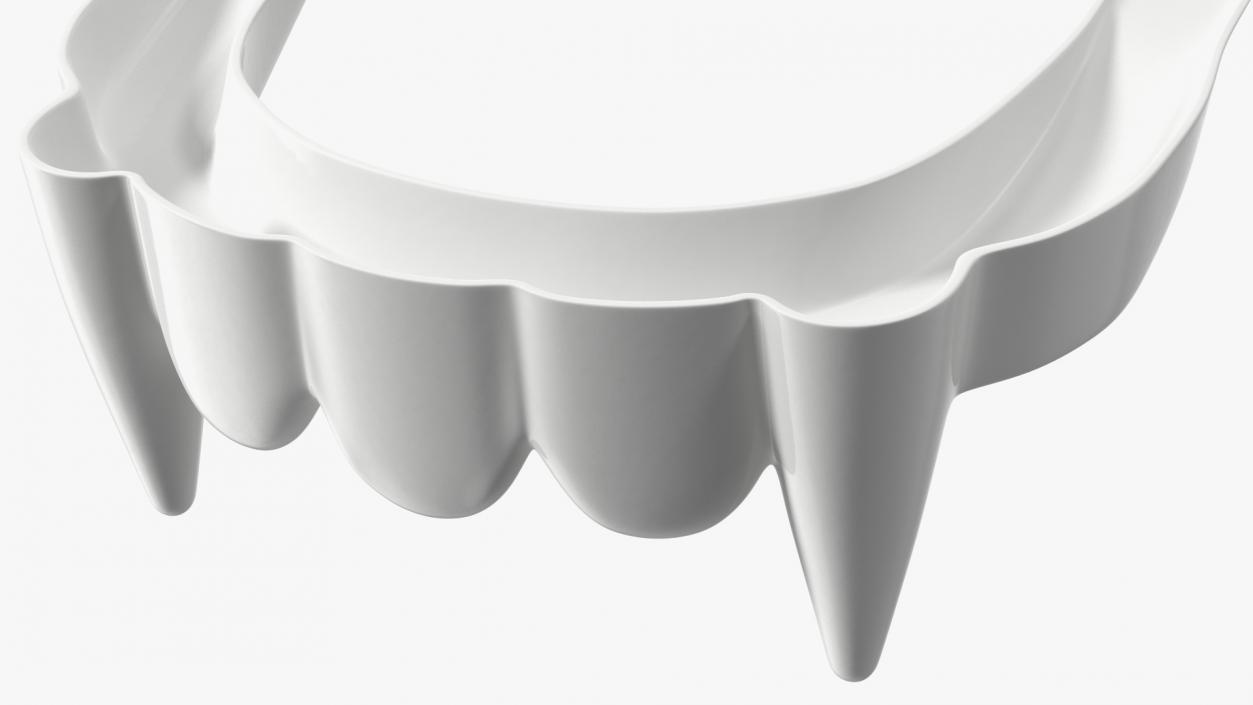 Plastic Vampire Teeth White Rigged 3D model