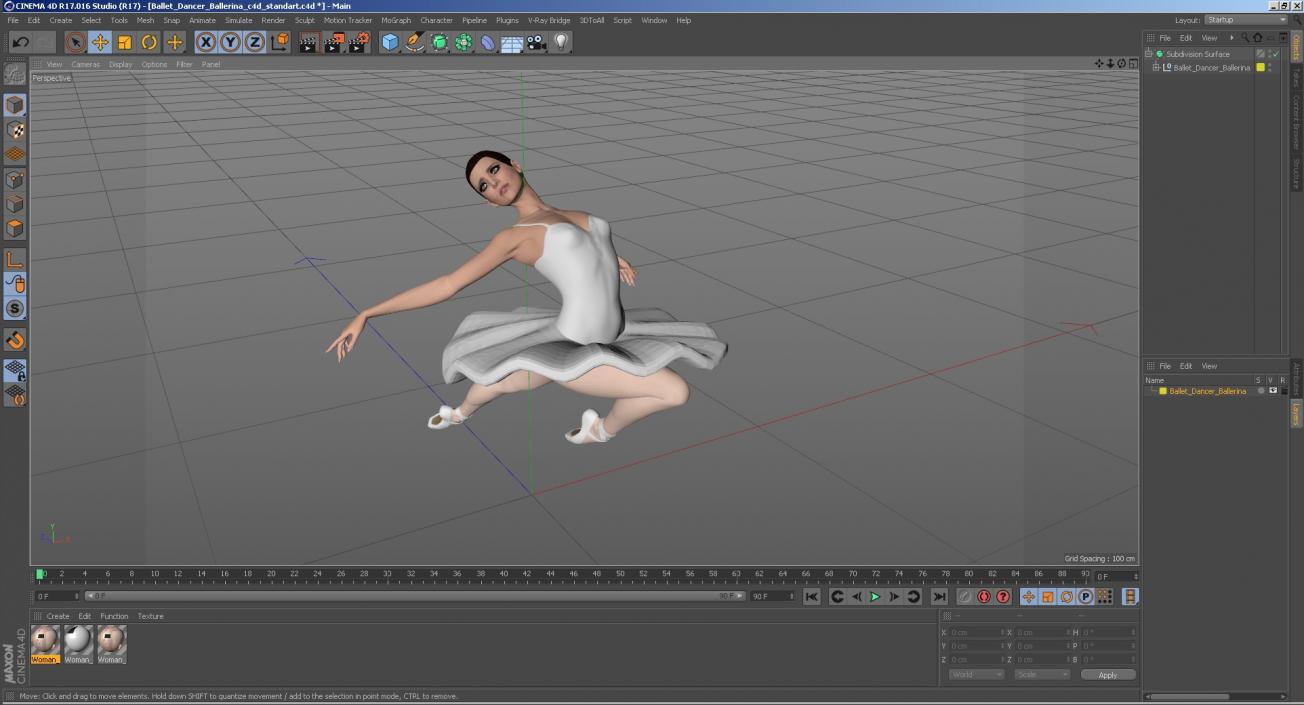 3D Ballet Dancer Ballerina model