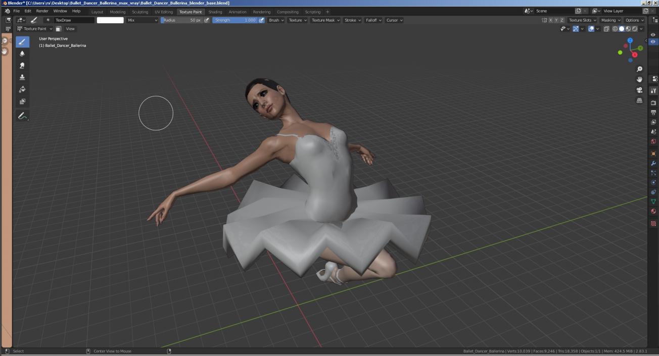 3D Ballet Dancer Ballerina model