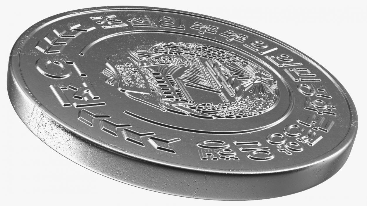 3D North Korea 5 Chon Coin 2008 model