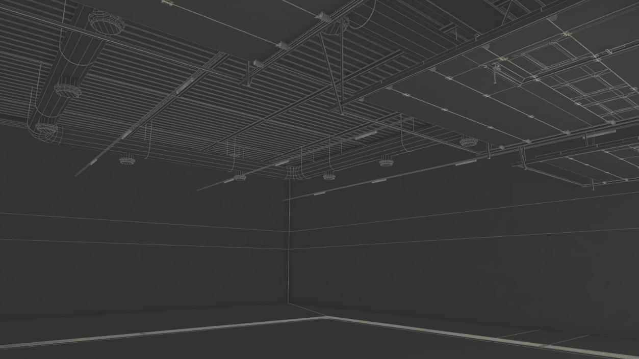 3D Service Car Building Simple Interior