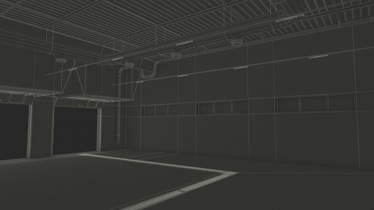 3D Service Car Building Simple Interior